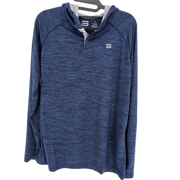 Three Sixty Six Navy Blue Lightweight Performance Moisture Wicking Golf Hoodie S - Picture 2 of 7